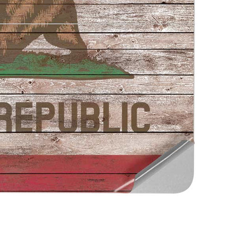 California Flag Dark Wood Surface Laptop Studio Skin
